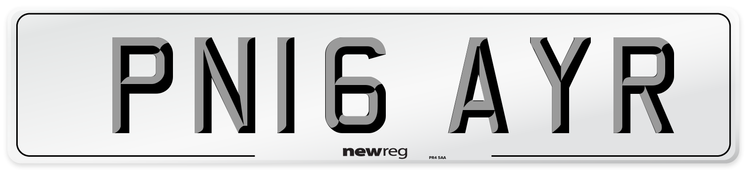 PN16 AYR Number Plate from New Reg